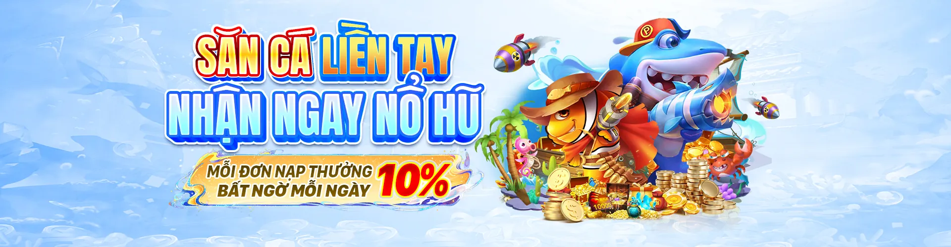 Thế giới Bắn Cá 5pro đầy kịch tính với kho báu và sinh vật biển